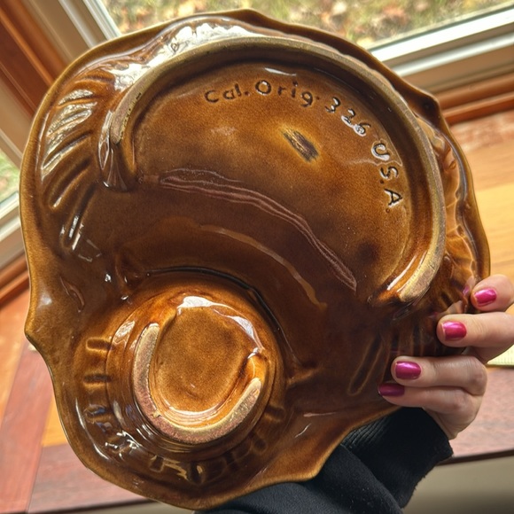 Vintage California original 326 Lava drip Mid century chip dip set one piece - Picture 3 of 7